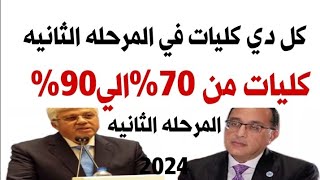 كل دي كليات قمه في المرحله الثانيه 2024  افضل كليات المرحله الثانيه تعرف على كليات المرحله الثانيه [upl. by Renato]