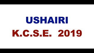 USHAIRI K C S E 2019 [upl. by Oric]