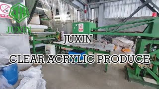 JUXIN Clear Cast Acrylic Sheet produce process [upl. by Ahseinaj]