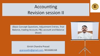 Learn Easily  Accounting Revision Session II by Girish C Prasad [upl. by Naenej609]