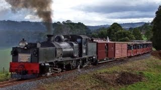 Garratt Steam Locomotive in the Hills  Puffing Billy Railway quotLast Beechyquot Australian Trains [upl. by Fisher]