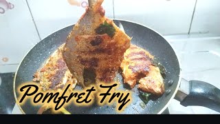 Pomfret fish Fry  fish Rawa fry with bhatkally lonemiri masala pomfret fish in coastal style [upl. by Jada]