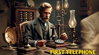 the first telephone 1876 by Alexander Graham Bell 3D animation [upl. by Oleic]