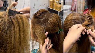 Short Hair Hairstyle for Wedding Open Hairstyle Easy Hairstyle by hoorainsalon hairstyle [upl. by Ella]