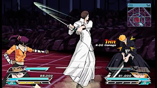 Aizen Sosuke amp Yoruichi Vs Ichigo Kurosaki amp Zaraki Kenpachi Bleach Versus CrusadeRebirth of Souls [upl. by Llorrad]