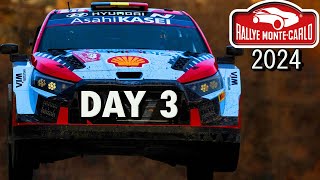 Rallye Monte Carlo 2024  Saturday Highlights  Morning Loop  Day 3 [upl. by Aili]