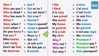 Phrases simples pour apprendre langlais facilement partie 40 ✪✪easy sentences to learn french 🌿 [upl. by Aicrag628]