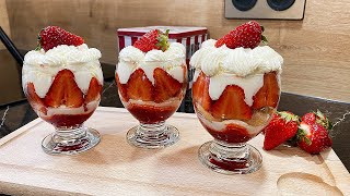 🍓 En 5 min  faites ces délicieux TIRAMISU  un dessert FRAIS facile avec peu dingrédients ‼️ [upl. by Goober]