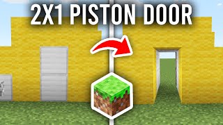 How To Make 2x1 Flush Piston Door In Minecraft  Bedrock amp Java [upl. by Aiyram]