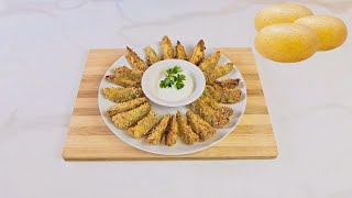 【072】Crispy Garlic Parmesan Potato Wedges – Easy amp Delicious Snack [upl. by Aliuqahs]