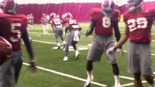 Alabama Cornerbacks Practicing on ASU Campus Jan 9 2016 [upl. by Jarv]