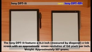 Sony Digital Paper DPTS1 vs DPTRP1 Sony Digital Paper 2nd Generation Comparison Review Part 1 [upl. by Keir]