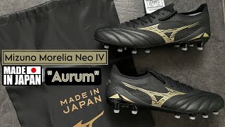 Mizuno Morelia Neo IV Beta Japan Aurum  Sergio Ramos Boot unboxing  on Feet [upl. by Anez]