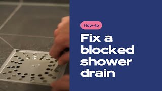 How to fix a blocked shower drain Studio maintenance [upl. by Arimas]