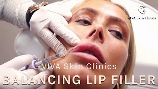 BALANCING UNEVEN LIPS WITH FILLER  ADDING LIP VOLUME  VIVA Skin Clinics [upl. by Leinad]