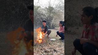 Making Fire 🔥 Wali Khichadi In Jungle shorts [upl. by Alleunamme]