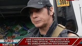 OMB Chairman Ronnie Ricketts at 3 iba pang opisyal pinasususpinde ng Sandiganbayan 4th Division [upl. by Ened]