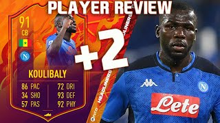 DOUBLE UPGRADE ⏫ 91 HEADLINERS KOULIBALY PLAYER REVIEW FIFA 22 ULTIMATE TEAM [upl. by Wind]