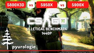 R7 5800X3D DDR44000 vs R9 5950X DDR43866 vs R9 5900X DDR44000 CSGO 1440p Ulletical Benchmark [upl. by Asseneg]