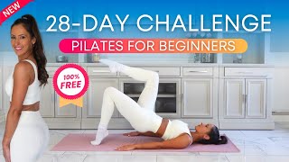 Pilates 28 Day Challenge for Weight Loss  Strength Goals 2024 [upl. by Aciraa]