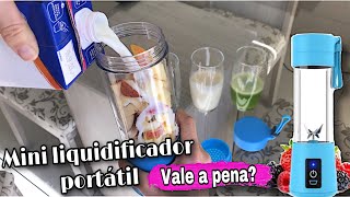 MINI LIQUIDIFICADOR PORTÁTIL CONSEGUE BATER FRUTA FAZ VITAMINA VALE A PENA  DAYANA LAYLA [upl. by Zsolway]