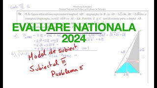 Pregatire Evaluare Nationala 2024 Model de subiect SIII Problema 5 [upl. by Ardied]