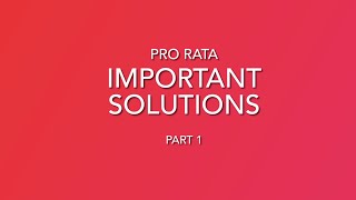 Pro rata solutions part 1 [upl. by Alana625]