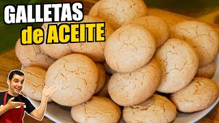 GALLETAS de ACEITE 😍😋 MUY fáciles y deliciosas  Receta  990 [upl. by Oilegor]