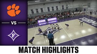 Clemson vs Furman Match Highlights  2024 ACC Volleyball [upl. by Akihsat785]