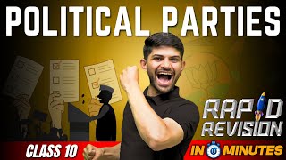 Political Parties  10 Minutes Rapid Revision  Class 10 Social science [upl. by Emma334]