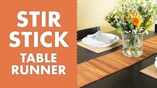 DIY Paint Stir Stick Wood Table Runner Tutorial [upl. by Llewej]