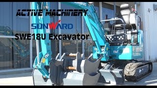 Sunward SWE18U Zero Swing Excavator [upl. by Ennove]