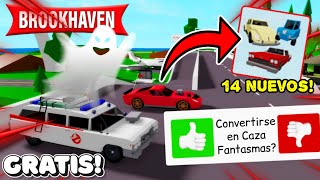 NUEVA ACTUALIZACIÓN CAZA FANTASMAS en BROOKHAVEN ROBLOX 👻 14 NUEVOS VEHICULOS ¡GRATIS [upl. by Winnick]