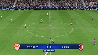 FC 24  SIVIGLIA VS AC MILAN  OTTAVI DI CHAMPIONS LEAGUE 20242025 GAMEPLAY [upl. by Arfihs]