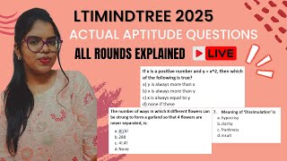 LTIMINDTREE 2025  Actual questions  Rounds explained  Watch now [upl. by Granville143]