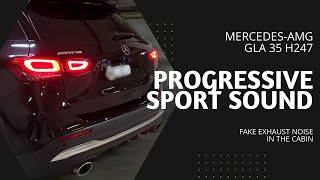 MercedesAMG GLA 35 H247  quotProgressive Sport Soundquot  Fake Exhaust Sound [upl. by Schindler]