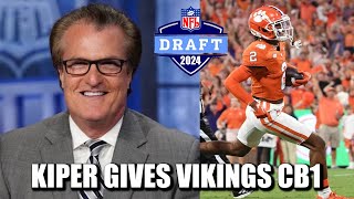 Mel Kiper Jr Gives Vikings CB1 in First 2024 NFL Mock Draft [upl. by Iramaj]