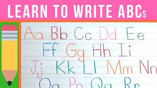 Learn to Write the ABCs  How to Write Letters  Handwriting Practice for Kids [upl. by Aydne]