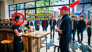 Coffee Shop Refuses to Serve Republican Man After Seeing His MAGA Hat Unaware That He Owns The Shop [upl. by Onitnas]