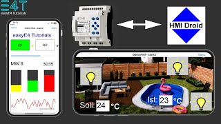 Kleinsteuerung easyE4  Per App steuern und visualisieren mit HMI Droid [upl. by Rosamund]