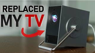 I Replaced My TV with A Mini Projector LG CineBeam Q Review [upl. by Farnham591]