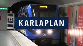 Tåg vid Karlaplan station tunnelbanan [upl. by Roydd]