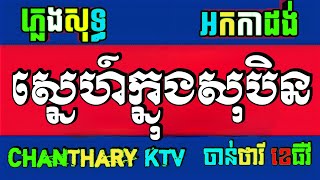 ស្នេហ៍ក្នុងសុបិន ភ្លេងសុទ្ធ អកកាដង់ ភ្លេងថ្មី សុដន់មូលក្លំ ភ្លេងសុទ្ធ snae knoung soben karaoke [upl. by Caspar]