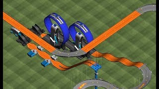 HOT WHEELS TRACK BUILDER GAME Torque Twister  Twinduction  Ballistik Sets Gameplay Video [upl. by Epifano961]