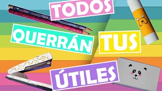 IDEAS PARA DECORAR TUS ÚTILES ESCOLARES REGRESO A CLASES 2017 Lorena G ♥ [upl. by Greenebaum]