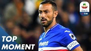 Fabio Quagliarella Scores Insane Backheel Volley  Sampdoria 30 Napoli  Top Moment  Serie A [upl. by Mehitable]