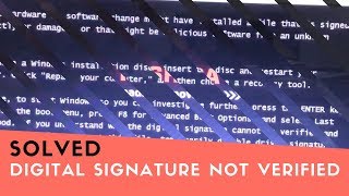 Digital signature could not be verified error  SOLVED  Windows Install  Winloadefi [upl. by Naihtsirc]