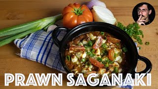 Prawn Saganaki Greek Recipe Sea Food  by PRAMMATIAS CK [upl. by Wartow]