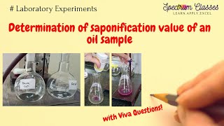 Determination of saponification value of an oil sample  Viva Questions BTech BSc MSc [upl. by Ailimat]