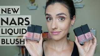 NARS Liquid Blushes  Swatches  Demo [upl. by Ahsienel844]